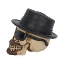 Small Badass Hat and Sunglasses Skull Figurine 14cm 3