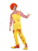 Kreepy Killer Clown Costume Adult Yellow with Red Jumpsuit