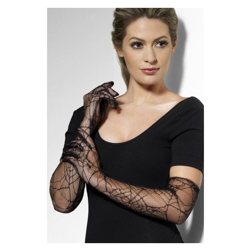 Lace Gloves Adult Black_2 