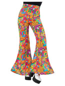Ladies Rainbow Peace Flared Trousers 1