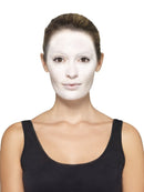 Lady Mime Artist Costume Adult Black and White Dress Collar Beret Gloves Tights Make Up