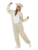 Lamb Costume Adult Beige Jumpsuit with Hood 7