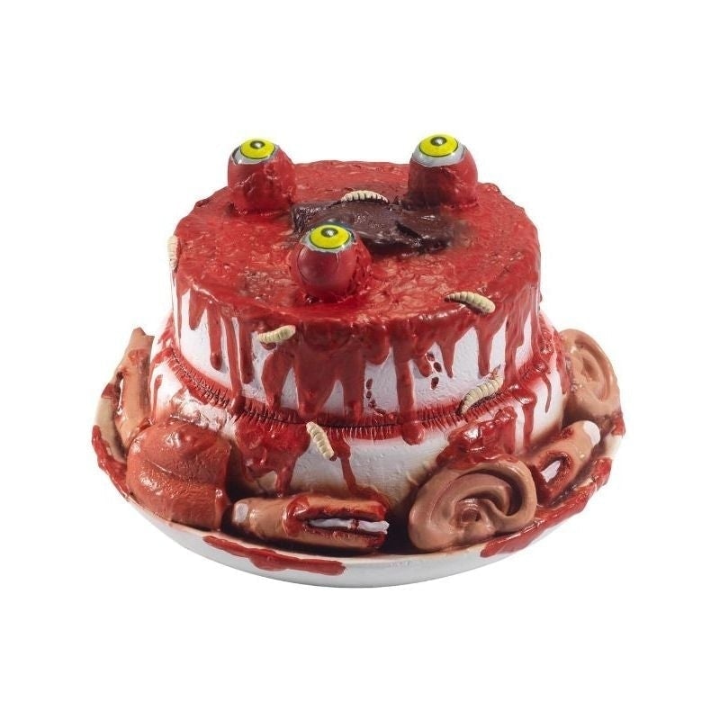 Latex Gory Gourmet Zombie Cake Prop Adult Red_2 