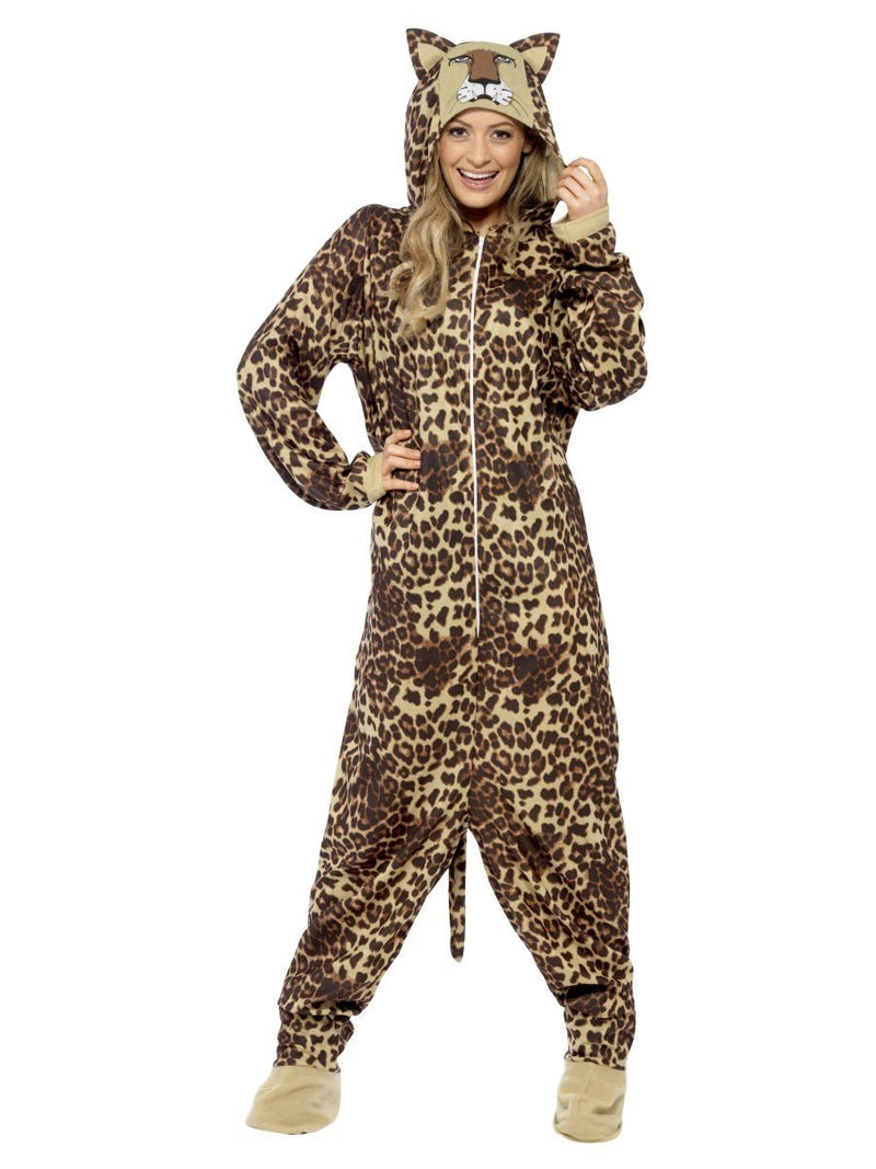 Leopard Costume Adult Brown Onesie
