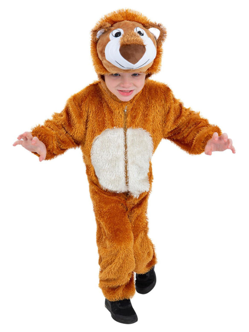 Lion Costume Kids Brown Jumpsuit with Hood