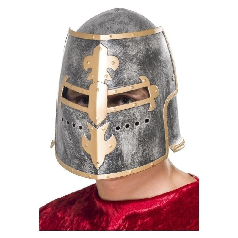 Medieval Crusader Helmet Adult Silver_2 