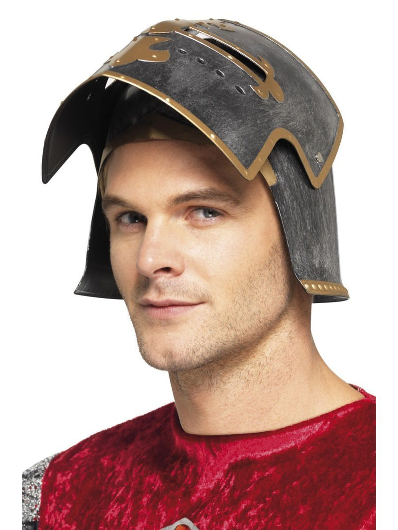 Medieval Crusader Helmet Adult Silver