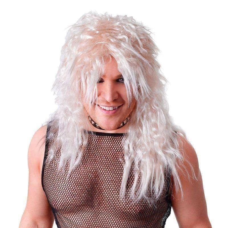 Mens Male Blonde Rock Star Wig Wigs Halloween Costume_1 BW562