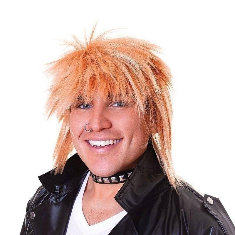 Mens Spikey Wig Male Blonde Wigs Halloween Costume_1 BW655