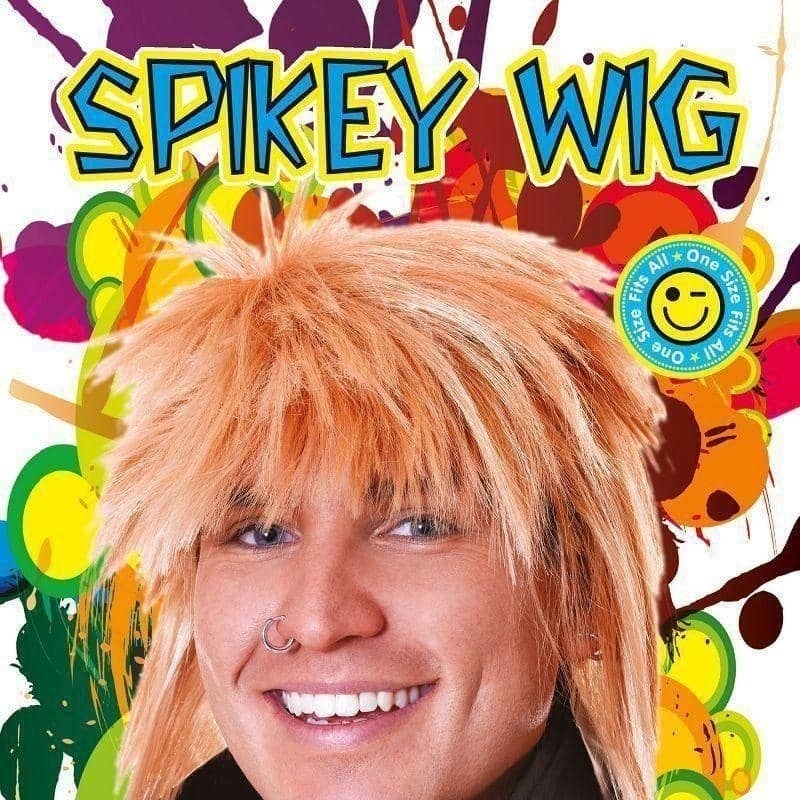 Mens Spikey Wig Male Blonde Wigs Halloween Costume_2 