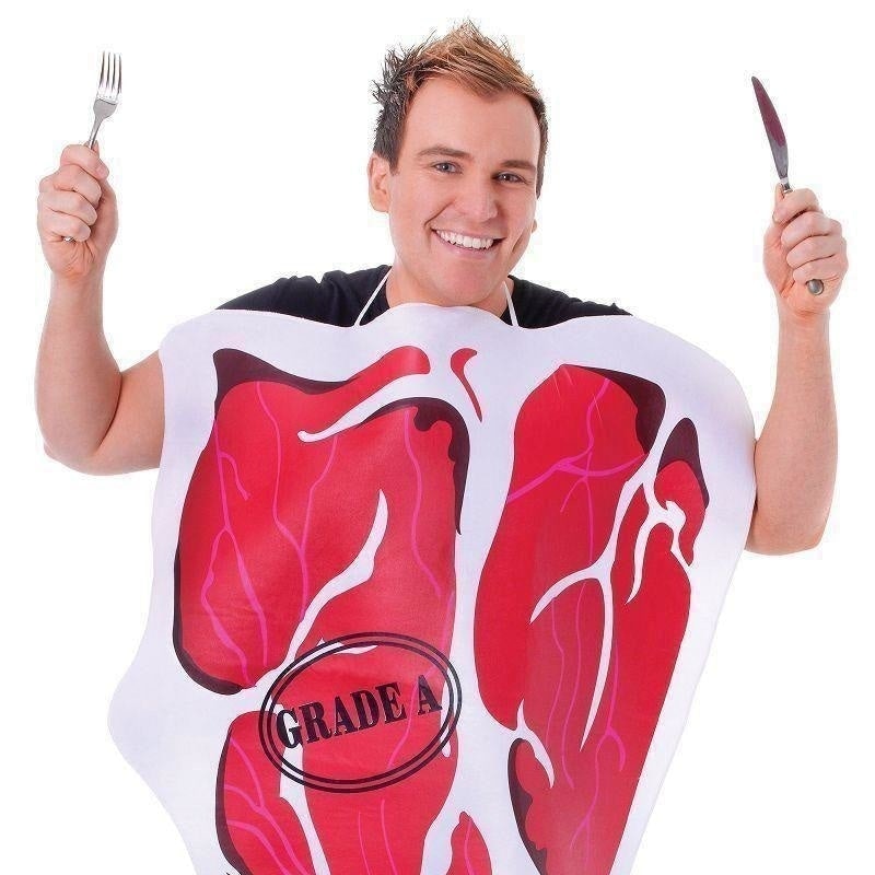 Mens Steak Adult Costume Male Chest Size 44" Halloween_1 AC558