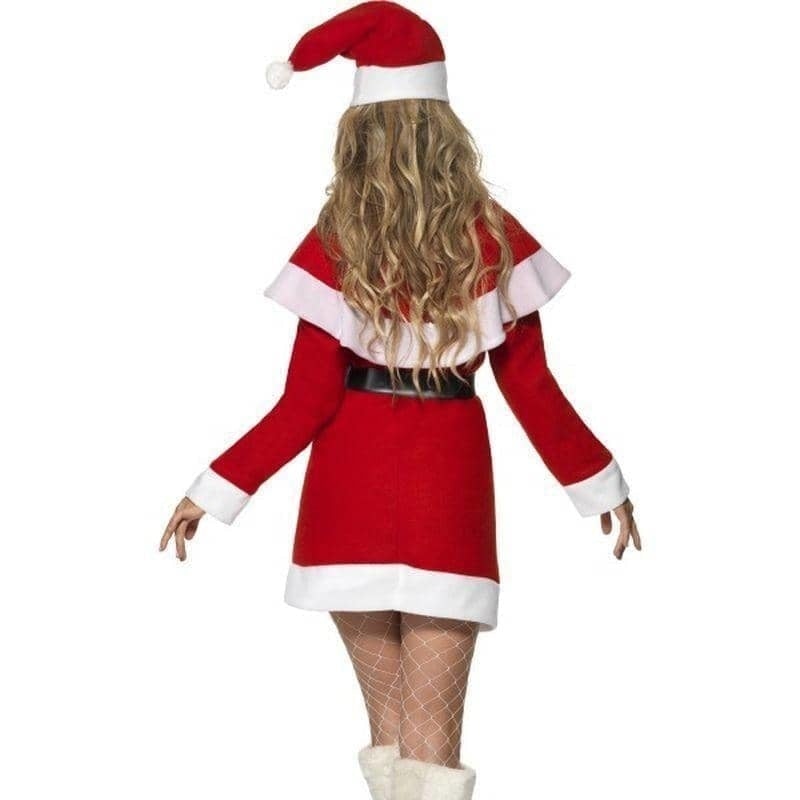 Miss Santa Fleece Costume Adult Red White_2 sm-24506L