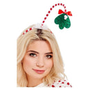 Mistletoe Kisses Headband Adult Red Whte_2 