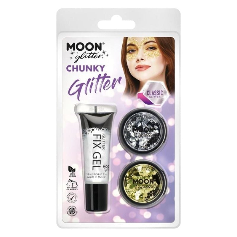 Moon Glitter Classic Chunky Clamshell, 3g - Fix Gel Set_4 sm-G20199