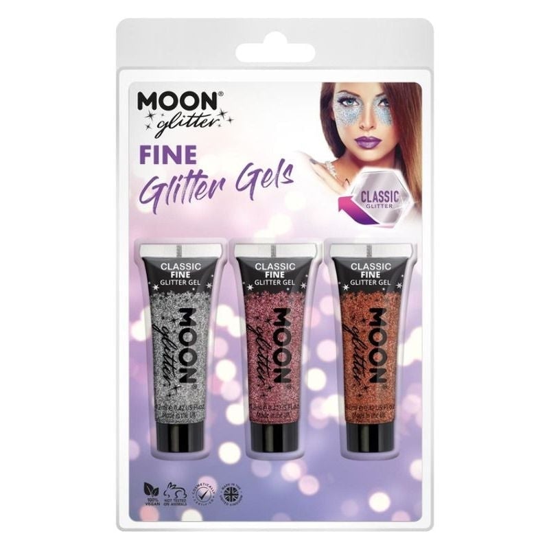 Moon Glitter Classic Fine Gel Clamshell, 12ml. 3 Colour Set_3 sm-G25217