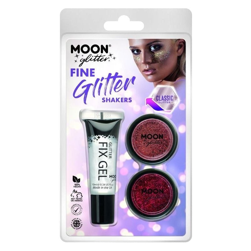 Moon Glitter Classic Fine Shakers Clamshell, 5g - Fix Gel. 3 Colour Set_1 sm-G05707