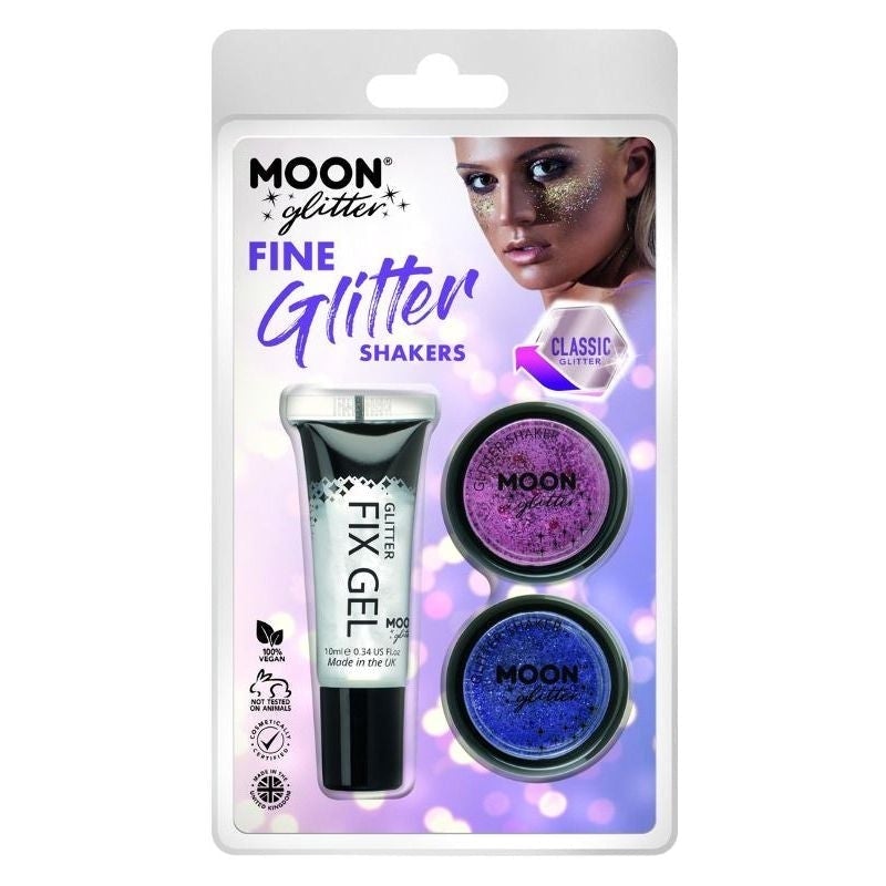 Moon Glitter Classic Fine Shakers Clamshell, 5g - Fix Gel. 3 Colour Set_3 sm-G05714