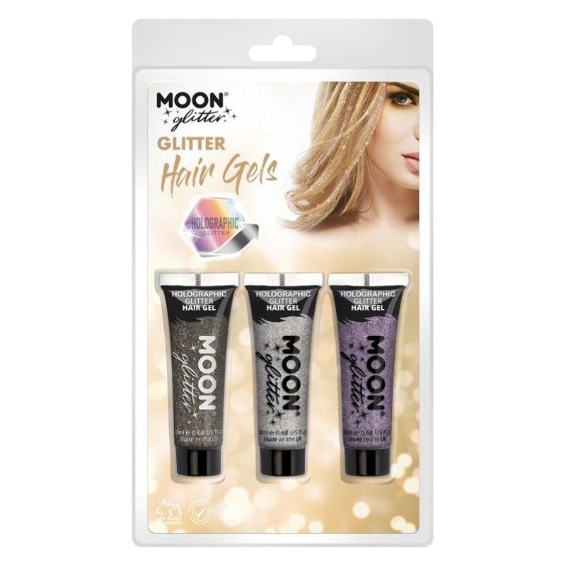 Moon Glitter Holographic Hair Gel Clamshell 20ml 3 Colour Pack_1 sm-G26207