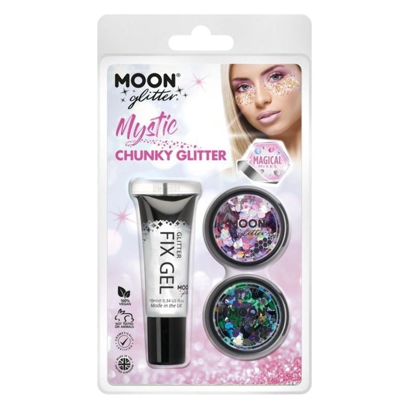 Moon Glitter Mystic Chunky Mixed Colours Clamshell, 3g - Fix Gel Set of Two_2 sm-G28690