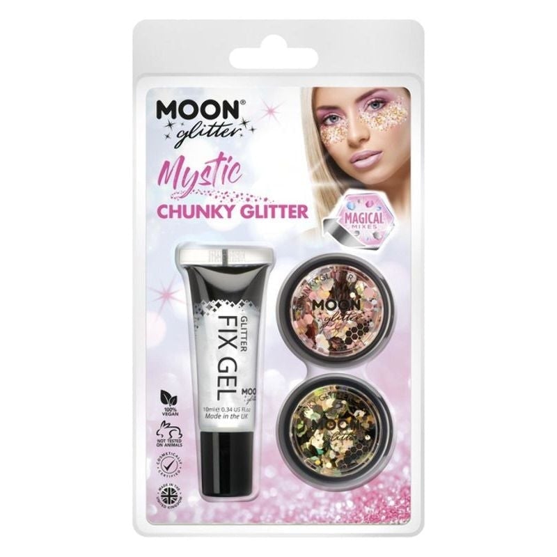 Moon Glitter Mystic Chunky Mixed Colours Clamshell, 3g - Fix Gel Set of Two_3 sm-G28706