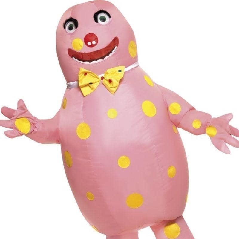 Mr Blobby Costume Licensed Adult Pink Yellow Inflatable