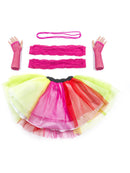 Multi-Coloured with Necklace Legwarmers and Fishnet Gloves 1