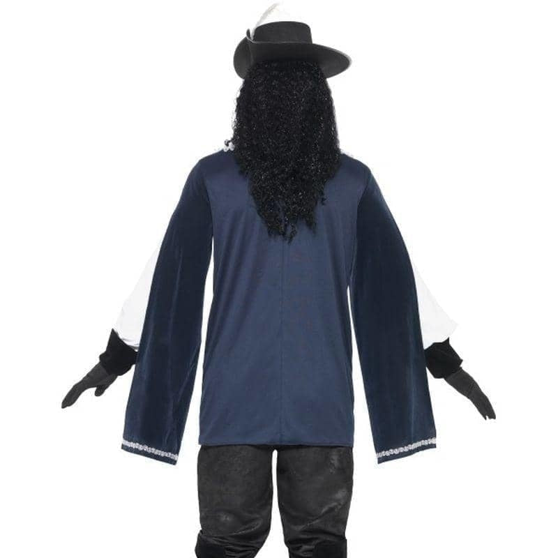Musketeer Male Costume With Top Hat Adult Blue_2 sm-43415L