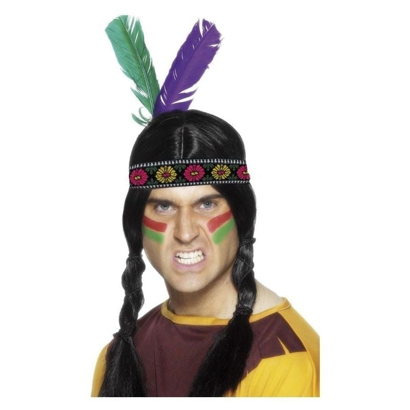 Native American Inspired Feathered Headband Adult Multi_2 