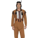 Native American Inspired Warrior Costume Adult Brown 1 sm-45509S MAD Fancy Dress