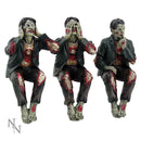 See No Hear Speak Evil Zombies Figurine Ornaments 10cm