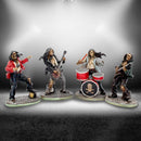 One Hell of a Band Figurine Set of 4 Drummer Bassist Guitarist Vocalist Ornaments 10cm 7