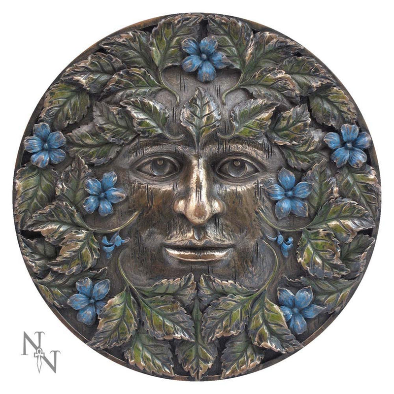 Bronzed Beltane Tree Spirit Wall Plaque 14.5cm