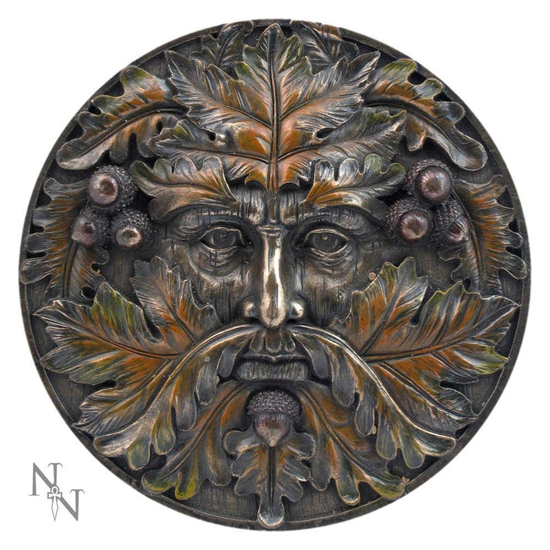 Bronzed Autumn Equinox Tree Spirit Wall Plaque 14.5cm