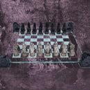 Raised Fantasy Vampire Werewolf Chess Set With Corner Towers 43cm 7