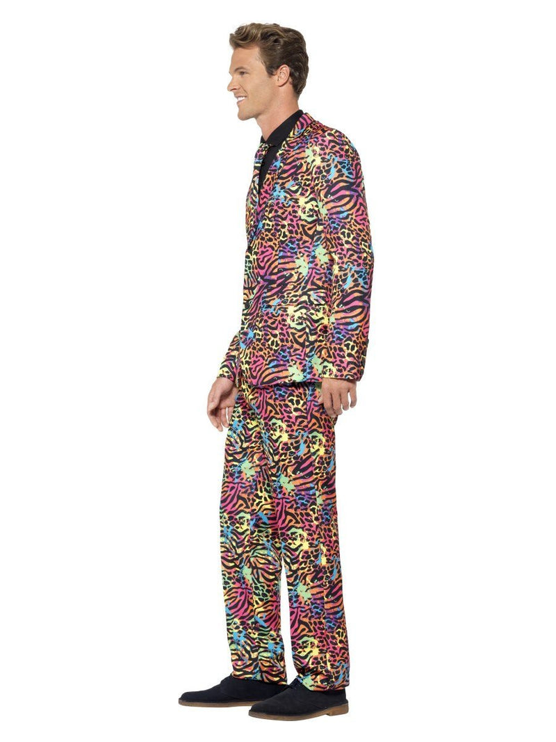 Neon Suit Adult Jacket Trousers Tie Set Costume