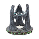 Pagan Magik Circle Triple Moon Oil Burner 16cm