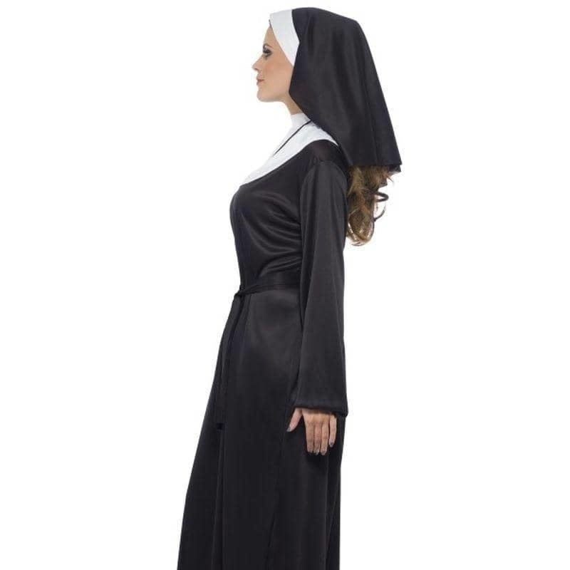 Nun Costume Adult Black White with Head Scarf 3 sm-20423L MAD Fancy Dress