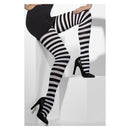 Opaque Tights Adult Black White_2 