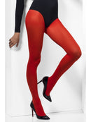 Opaque Tights Adult Red Superhero Costume Accessory 3