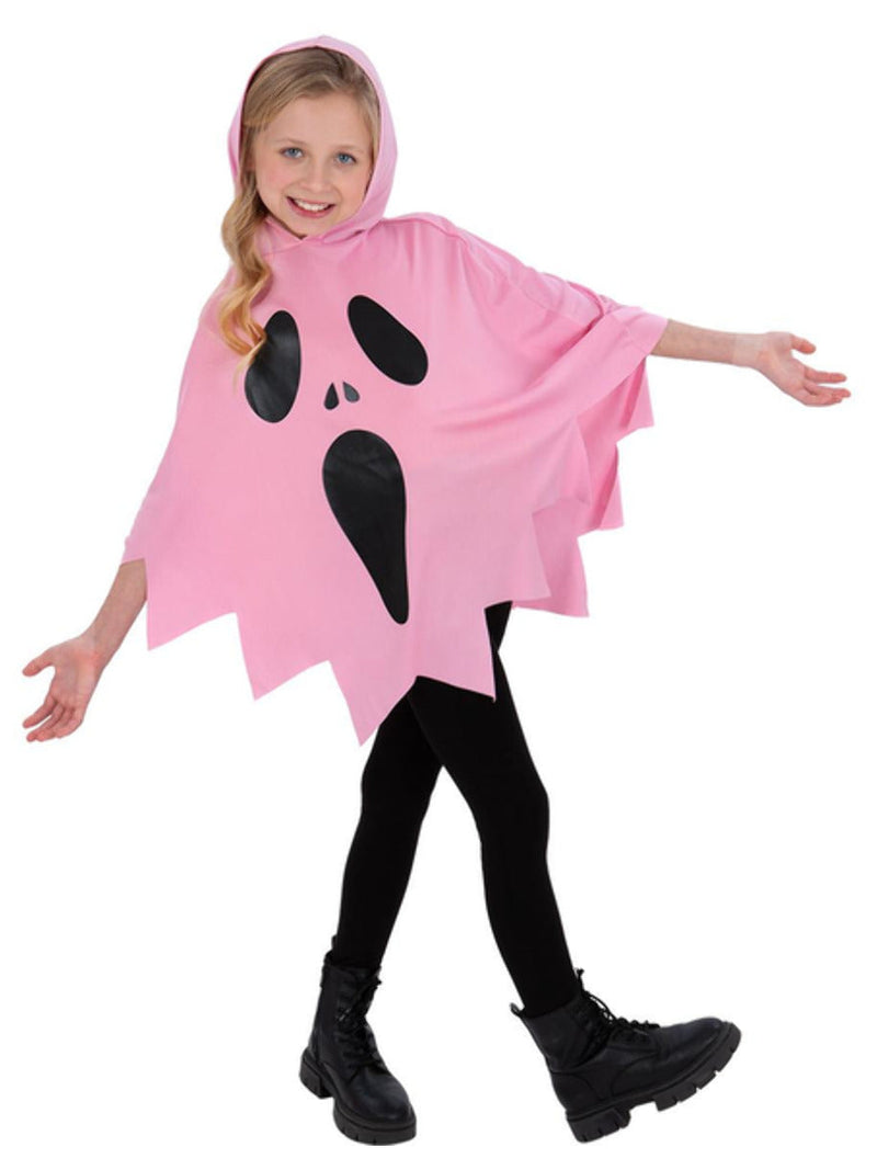 Pink Ghost Poncho Costume for Kids