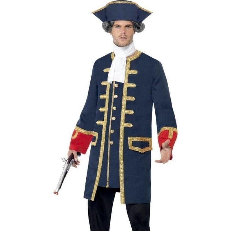 Pirate Commander Costume Adult Blue Gold_1 sm-24168L