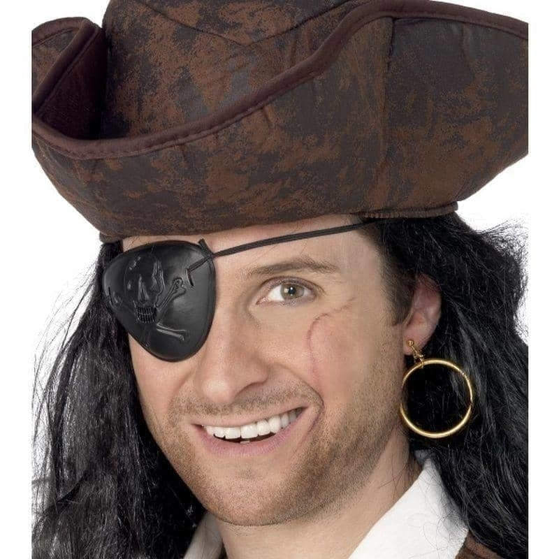 Pirate Eyepatch and Earring Adult Black_1 sm-3909