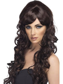 Pop Starlet Brown Wig Brunette Long and Curly 1