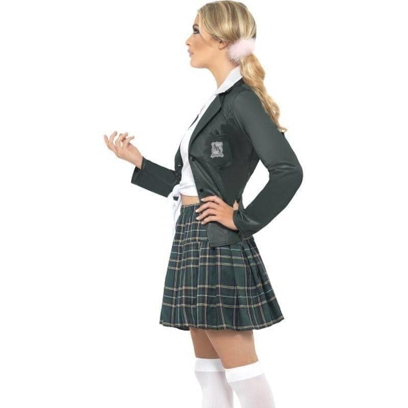 Preppy Schoolgirl Costume Adult Green White_3 