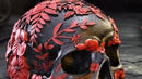 Age of Opium Poppy Skull 18.5cm Resin Statue 9