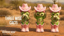 Three Wise Cacti 9.5cm Resin Figurine Set 10
