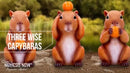 Three Wise Capybaras 10.5cm Resin Statues 9