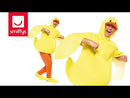 Duck Costume Adult Yellow Bodysuit Trousers Attached Headpiece and Feet Covers