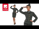 WW2 Army Girl Costume Adult Green Jacket Mock Shirt Skirt Hat