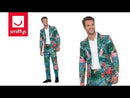 Hawaiian Tropical Flamingo Suit Adult Multi Coloured Jacket and Trousers